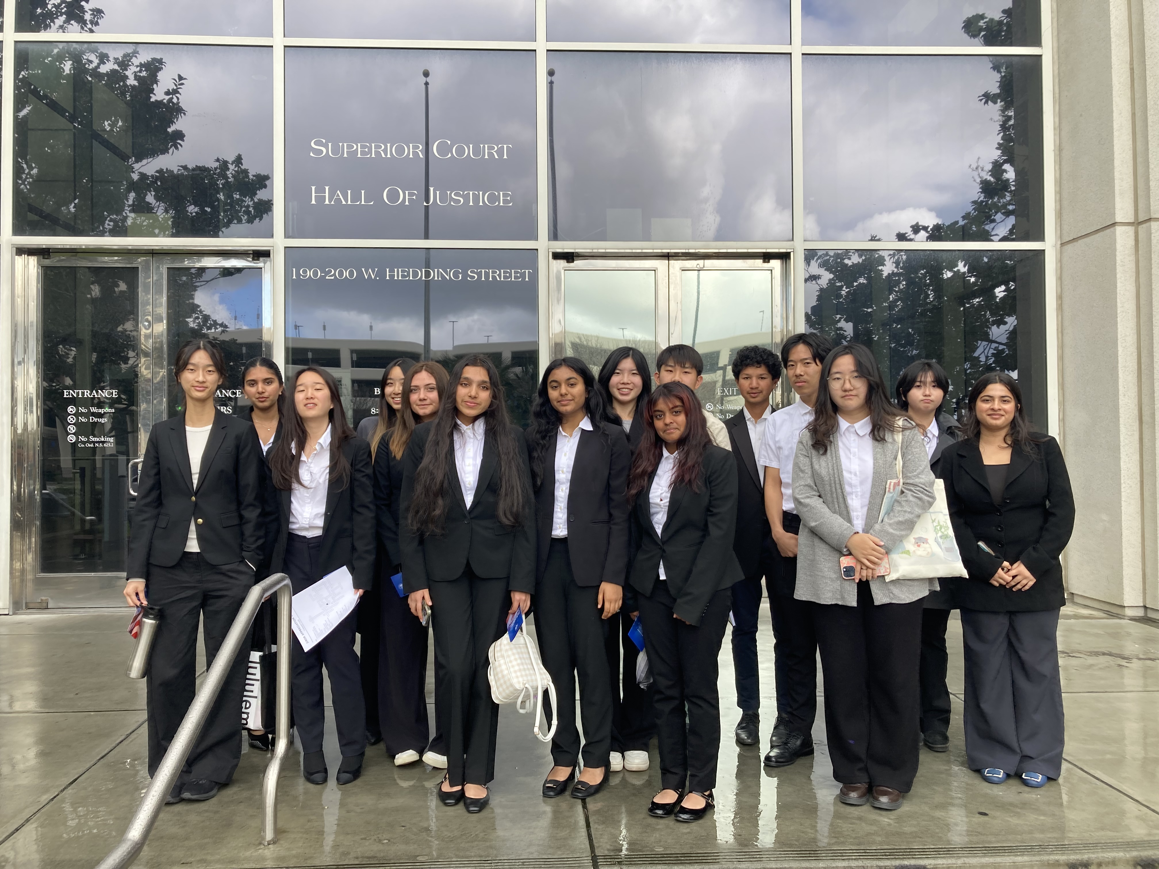 Students at a Court.